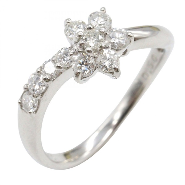 JEWELRY Diamond Ring Pt900 Platinum Used Women US Size 5.75