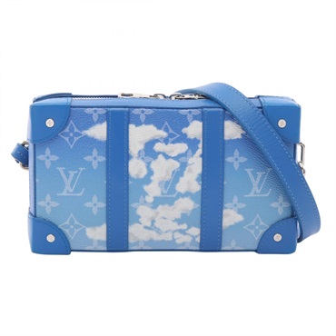 LOUIS VUITTON Soft trunk Wallet Shoulder Bag M45432 Monogram Clouds Blue Used LV
