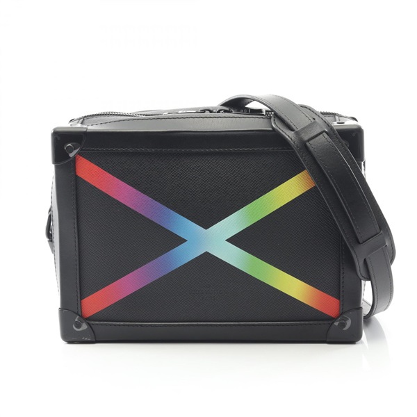 LOUIS VUITTON Soft Trunk Shoulder Crossbody Bag M30341 Taiga rainbow lether Used