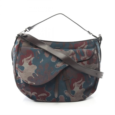 Christian Dior x Peter Doig Saddle Shoulder crossbody Bag canvas leather CD
