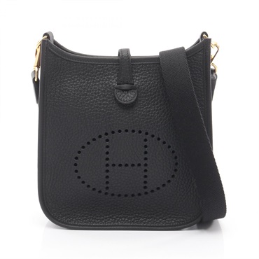 HERMES Evelyne TPM Amazon Shoulder crossbody Bag W Taurillon Clemence Black GHW