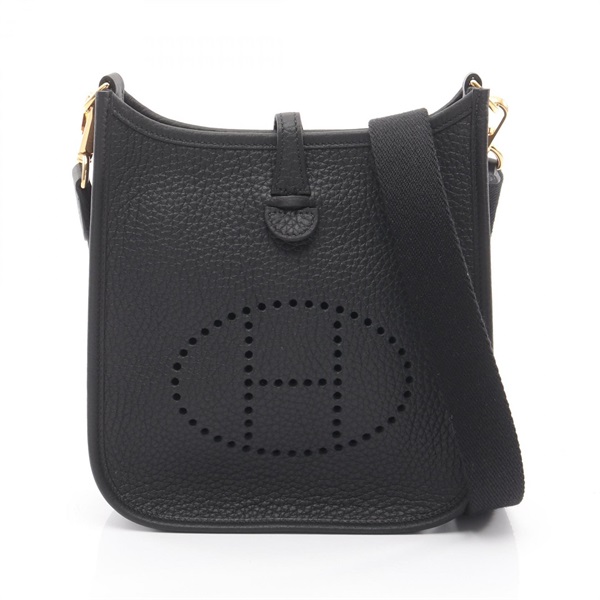 HERMES Evelyne TPM Amazon Shoulder crossbody Bag W Taurillon Clemence Black GHW