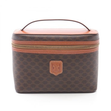 CELINE Triomphe Handbag canvas leather Brown Used Women