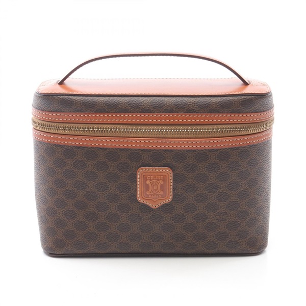 CELINE Triomphe Handbag canvas leather Brown Used Women