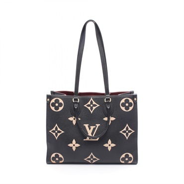 LOUIS VUITTON On the Go MM Bicolor Shoulder Tote Bag M45495 Monogram empreinte