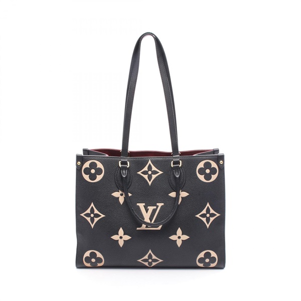 LOUIS VUITTON On the Go MM Bicolor Shoulder Tote Bag M45495 Monogram empreinte