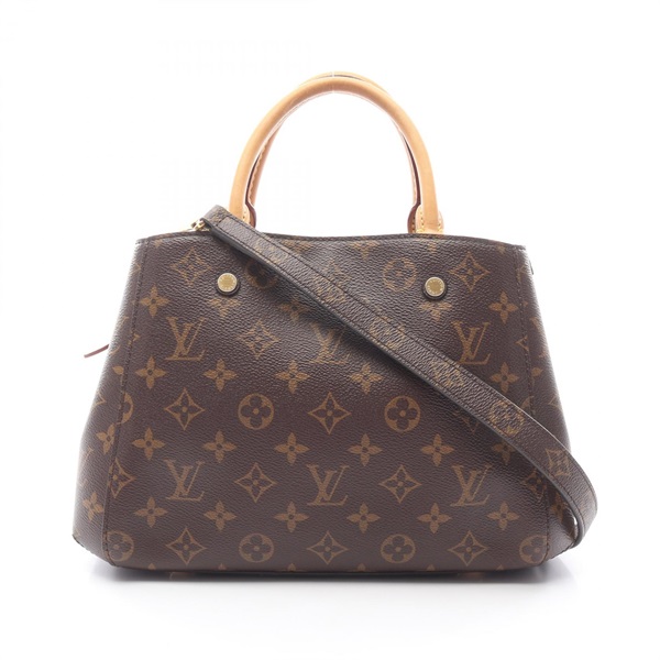LOUIS VUITTON Montaigne BB Shoulder Handbag M41055 Monogram canvas Brown Used