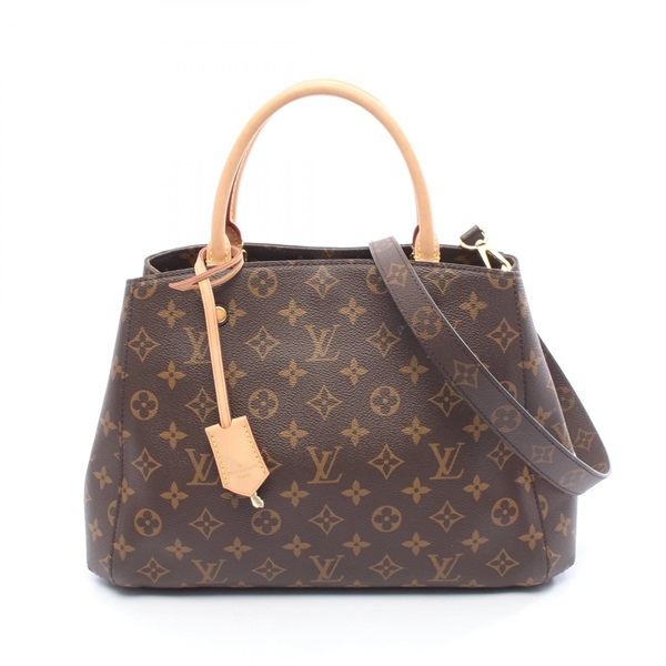 LOUIS VUITTON Montaigne MM Shoulder Handbag M41056 Monogram canvas leather Used