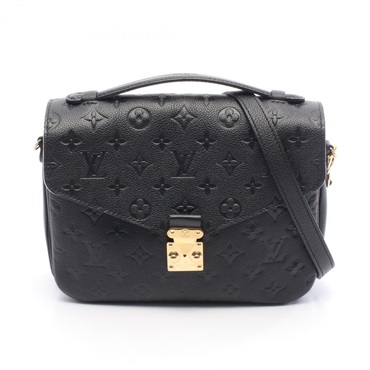 LOUIS VUITTON Pochette Metis MM Shoulder Handbag M41487 Monogram empreinte Black