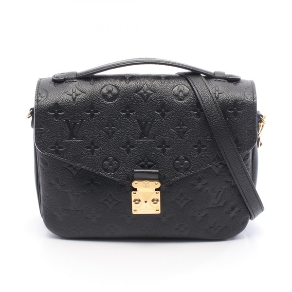 LOUIS VUITTON Pochette Metis MM Shoulder Handbag M41487 Monogram empreinte Black
