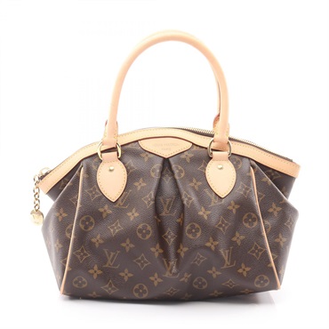 LOUIS VUITTON Tivoli PM Handbag M40143 Monogram canvas leather Brown Used Women