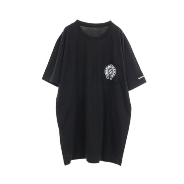 CHROME HEARTS Horseshoe back print T-shirt L size cotton Black White Used mens