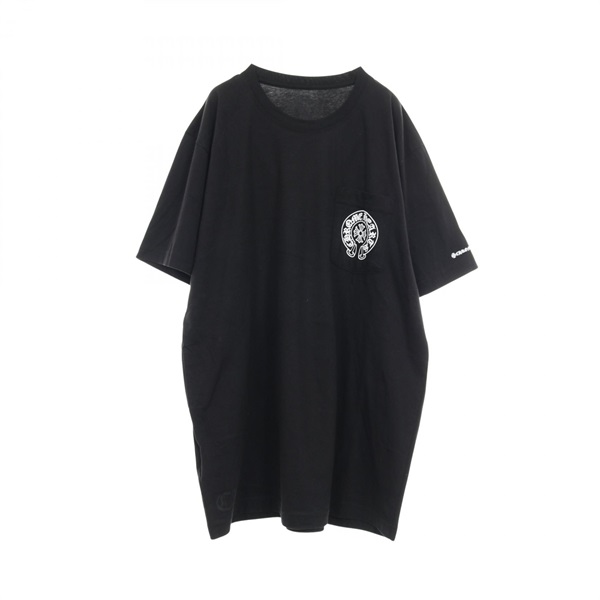 CHROME HEARTS Horseshoe back print T-shirt L size cotton Black White Used mens