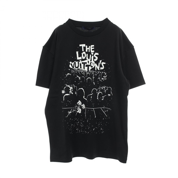 LOUIS VUITTON LV Concert Print T-shirt #S short sleevels cotton Black White Used