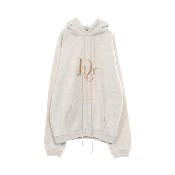 Christian Dior x ERL logo embroidery Hoodie sweartshirt cotton Gray Used mens