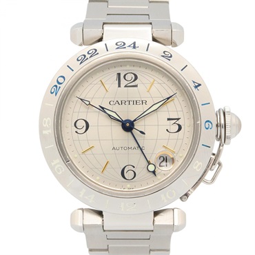 CARTIER Pasha C Meridian Wrist Watch W31029M7 Automatic SS Used Unisex