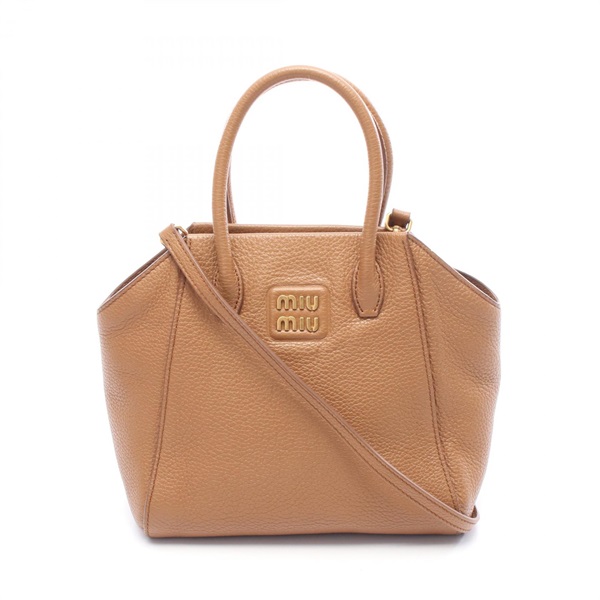 Miu Miu Vitterodino Shoulder crossbody Handbag leather Brown Used Women