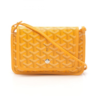 GOYARD Plume pouch wallet Shoulder Bag canvas leather Yellow Multicolor Used