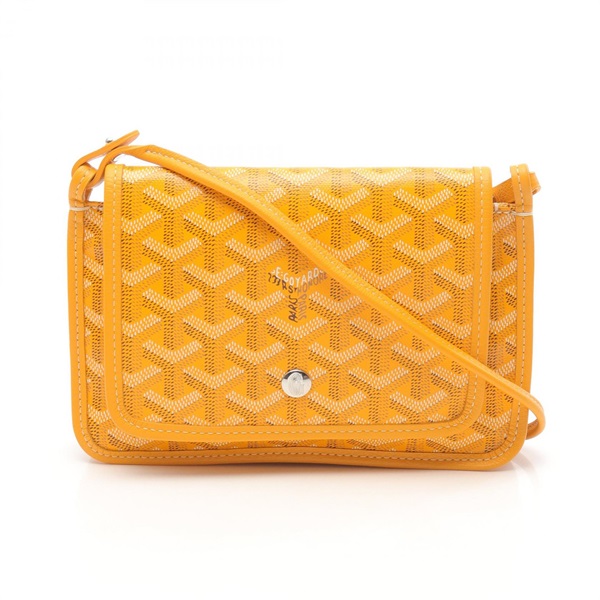 GOYARD Plume pouch wallet Shoulder Bag canvas leather Yellow Multicolor Used