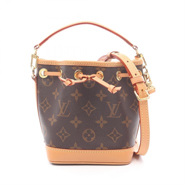 LOUIS VUITTON Nano Noe Shoulder Handbag M81266 Monogram canvas leather Used LV