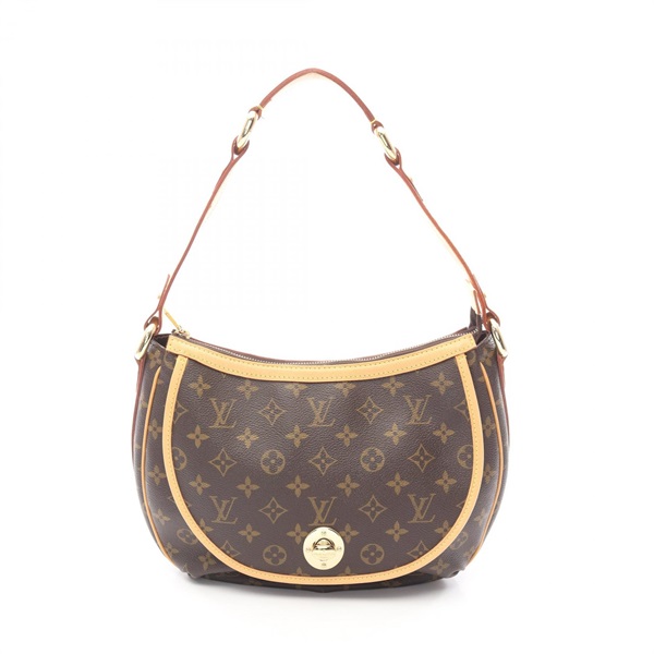 LOUIS VUITTON Tulum PM Shoulder Bag M40076 Monogram canvas leather Brown Used LV