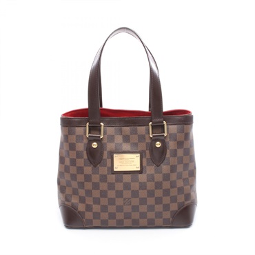 LOUIS VUITTON Hampstead PM Tote Hand Bag N51205 Damier canvas Ebene Used Women