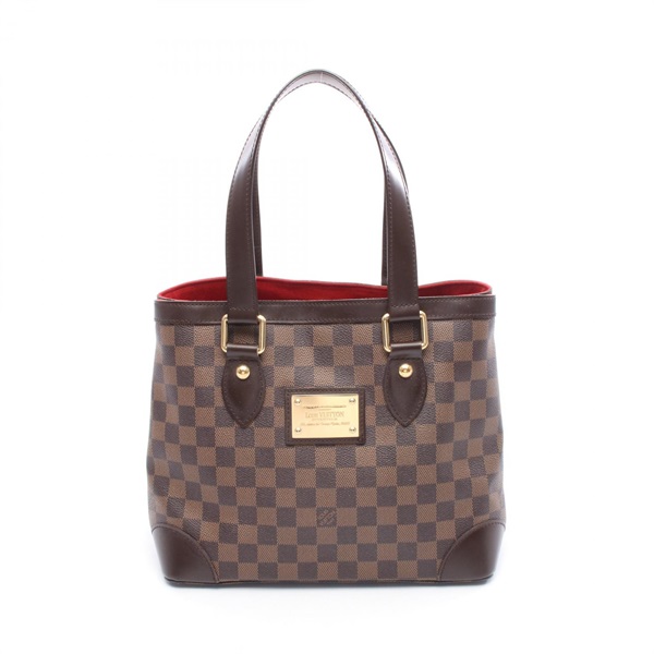 LOUIS VUITTON Hampstead PM Tote Hand Bag N51205 Damier canvas Ebene Used Women