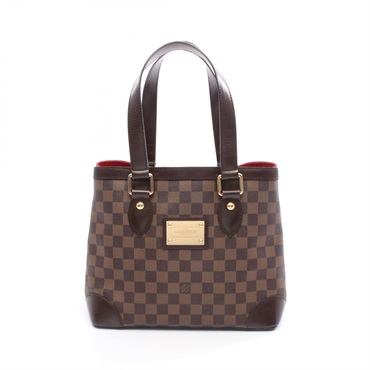 LOUIS VUITTON Hampstead PM Shoulder Tote Handbag N51205 Damier Ebene Used LV