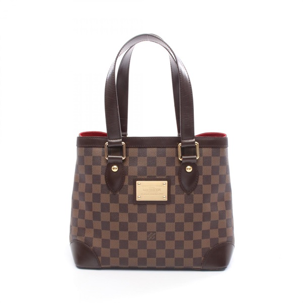 LOUIS VUITTON Hampstead PM Shoulder Tote Handbag N51205 Damier Ebene Used LV