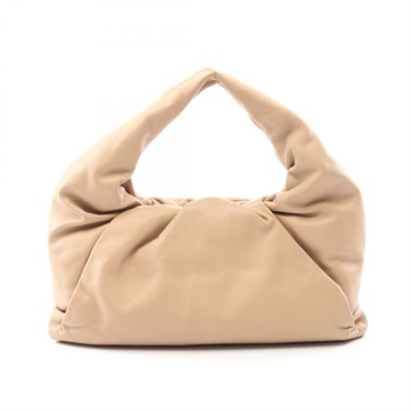 BOTTEGA VENETA The Shoulder Pouch Handbag leather Beige Used Women