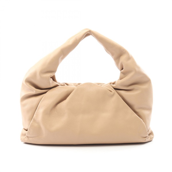 BOTTEGA VENETA The Shoulder Pouch Handbag leather Beige Used Women