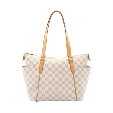 LOUIS VUITTON Totally PM Shulder Tote Bag N51261 Damier Azur canvas White Used