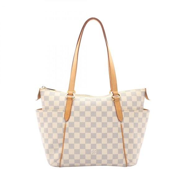 LOUIS VUITTON Totally PM Shulder Tote Bag N51261 Damier Azur canvas White Used