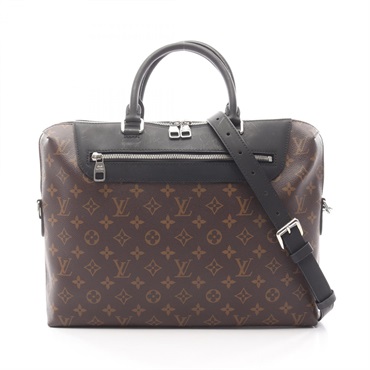 LOUIS VUITTON Porto Document Jour NM Business Hand bag M54019 Monogram macassar