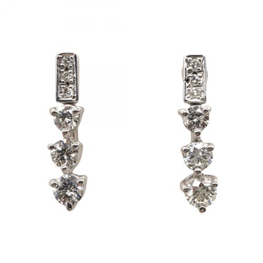 JEWELRY Maki Clip-on Diamond Earrings 18KWG 14KWG Used Women
