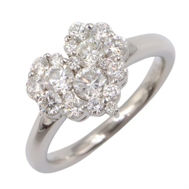 JEWELRY Diamond Ring Pt900 Platinum Used Women US Size 5.25