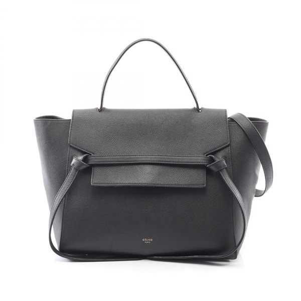 CELINE Belt Bag MINI Shoulder Handbag 176103 leather Black Used Women