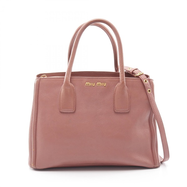 Miu Miu shoulder crossbody Handbag leather Brown Used Women