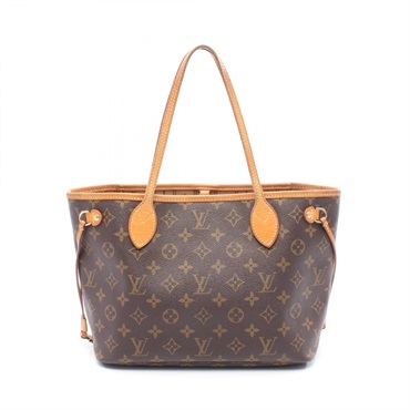 LOUIS VUITTON Neverfull PM Shoulder Tote Bag M40155 Monogram canvas Brown Used