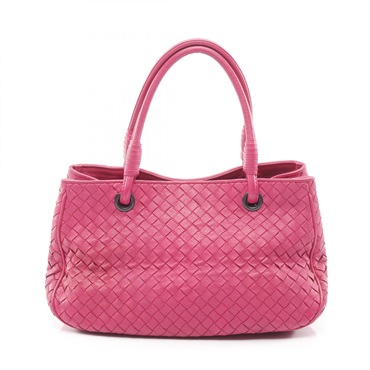 BOTTEGA VENETA Intrecciato Satchel tote Handbag 148323 leather Pink Used Women