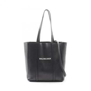 BALENCIAGA Everyday Tote XS shoulder crossbody Bag 489813 leather Black Used