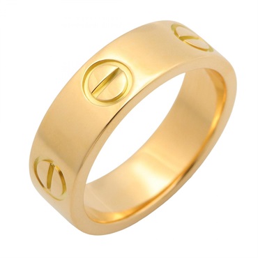CARTIER Love Ring 18KYG Yellow Gold Used women US size 4.75 #49