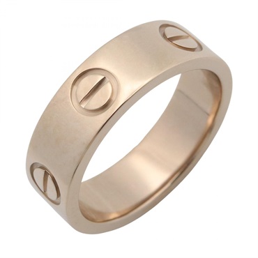 CARTIER Love Ring 18KWG White Gold Used unisex US size 5 #50