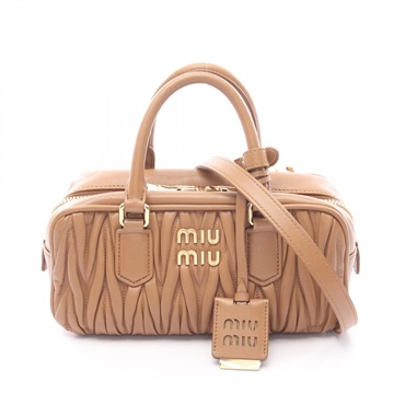 Miu Miu MATELASSE Arcadi crossbody Handbag 5BB142_AN88_F098L_V_ leather Brown