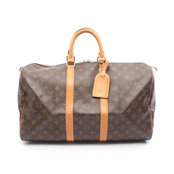 LOUIS VUITTON Keepall45 Hand bag M41428 Monogram canvas Brown Used unisex LV