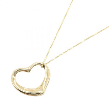 TIFFANY＆CO Open Heart Medium Necklace 18KYG Yellow Gold Used Women 41㎝