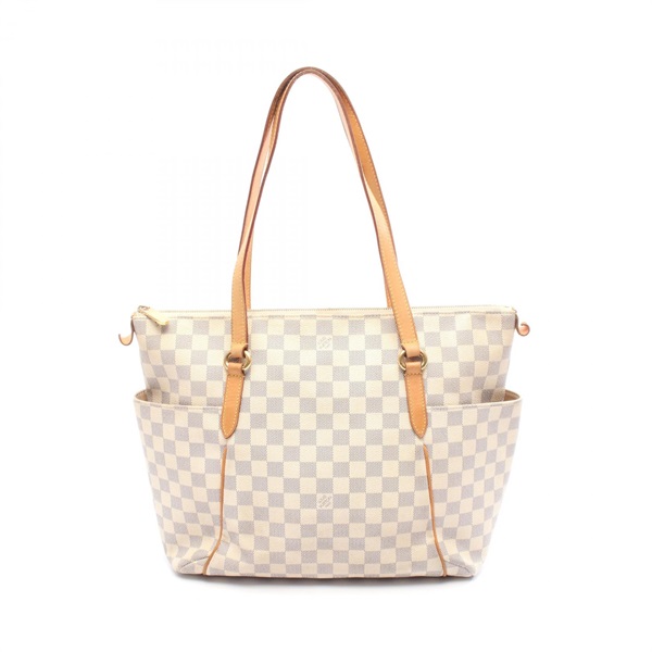 LOUIS VUITTON Totally MM Shoulder Tote Bag N51262 Damier Azur canvas White Used