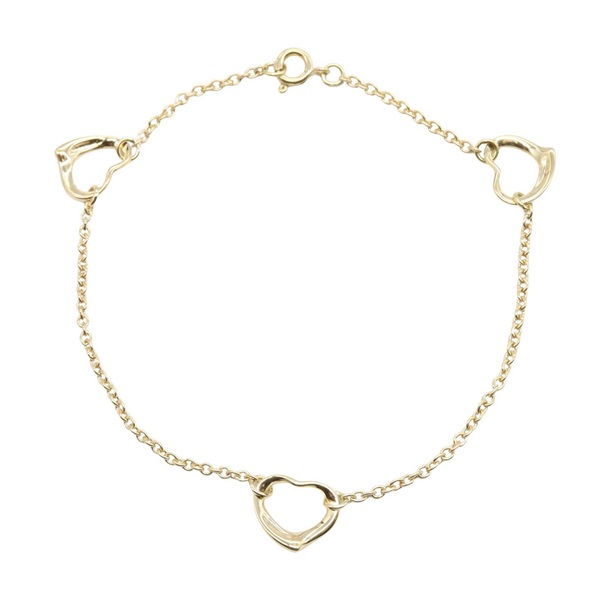 TIFFANY＆CO Open Heart Vintage Bracelet 18KYG Yellow Gold Used Women