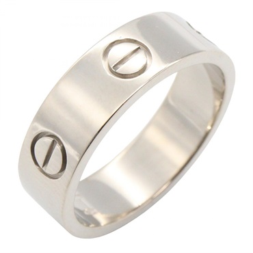 CARTIER Love Ring 18KWG White Gold Used unisex US size 7.5 #57