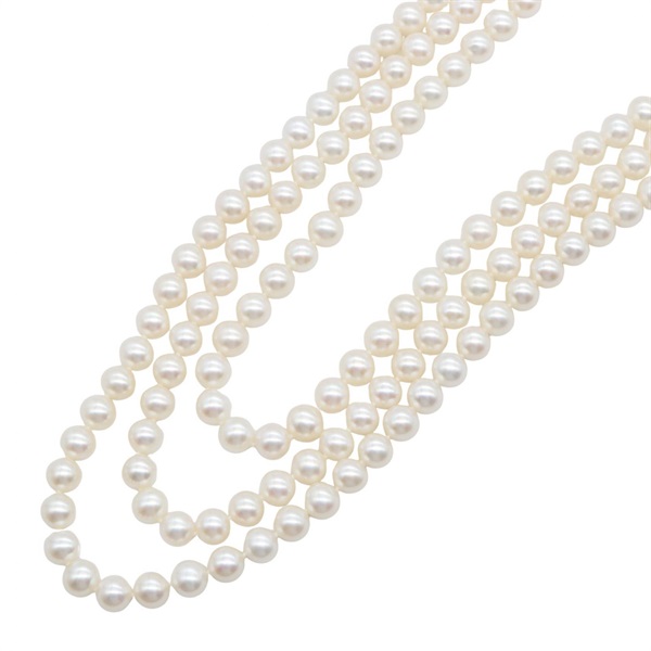 TIFFANY＆CO Long Pearl Necklace Pendant Silver 925 Pearl White Used Women